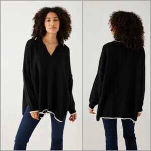 MERSEA Marina Polo Sweater in Black One Size